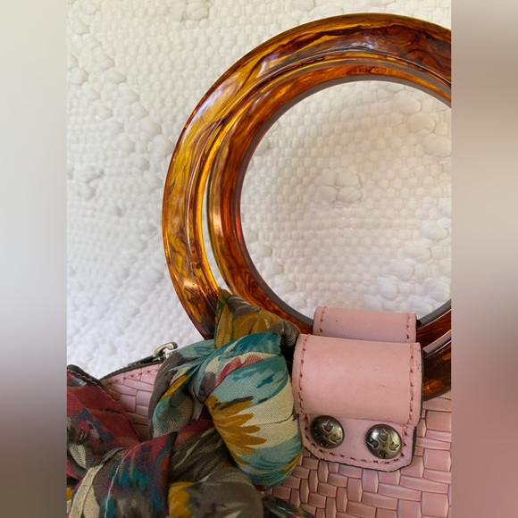 Patricia Nash-Blush Pink•Wavy Woven• Meldola c/b Satchel•NWT! - Picture 8 of 11